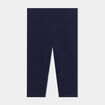 Legging uni en coton bleu marine bébé fille