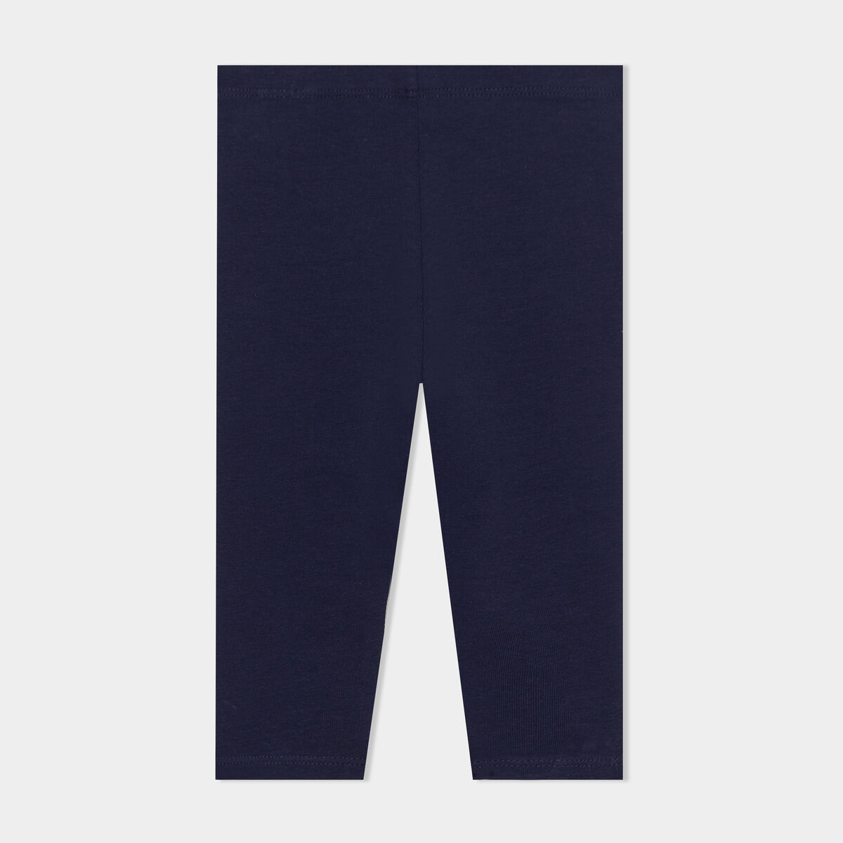 Legging uni en coton bleu marine bébé fille