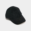 Casquette effet velours côtelé noir homme