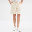 Short de jogging en molleton ecru homme