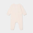 Dors-bien velours manches longues beige b&eacute;b&eacute;