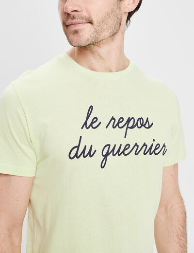 Ensemble pyjama 2 pièces vert anis homme