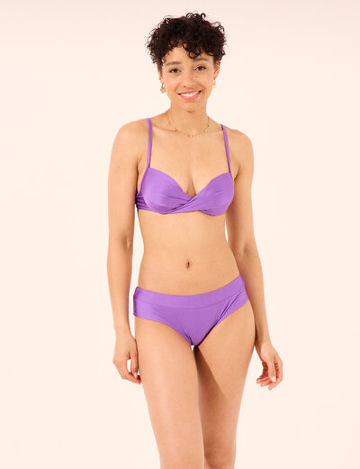 Bas de maillot de bain shorty violet femme