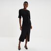 Robe longue effet nou&eacute; noir femme