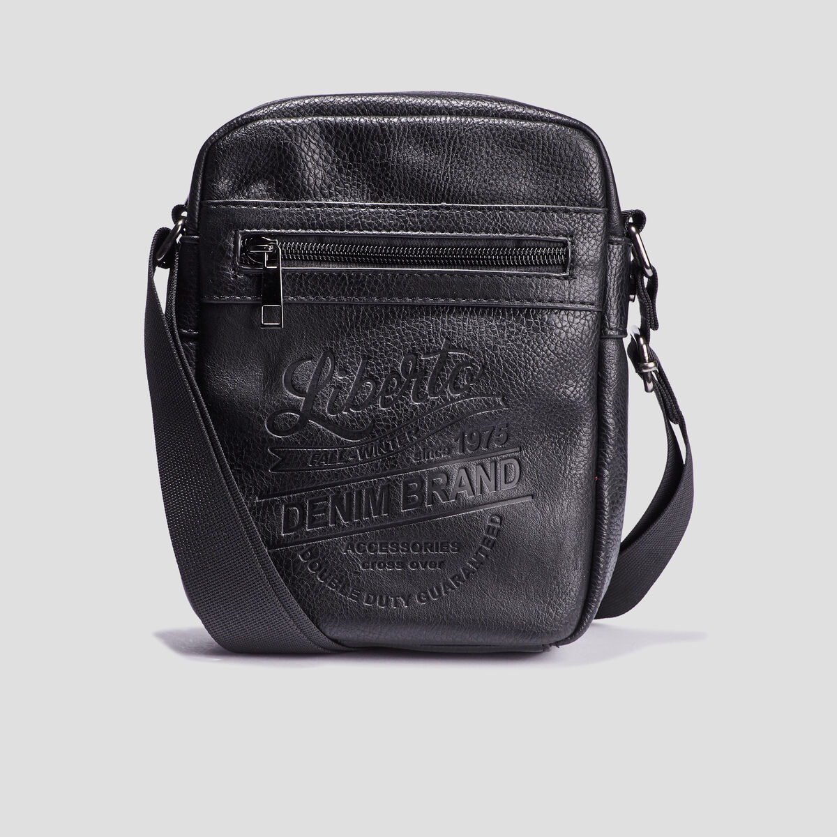 Sac rectangulaire bandouli&egrave;re noir homme