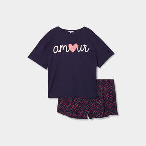 ensemble pyjama short 2 pieces modavista bleu marine femmegt Ensemble pyjama short 2 pièces Modavista bleu marine femme grande taille