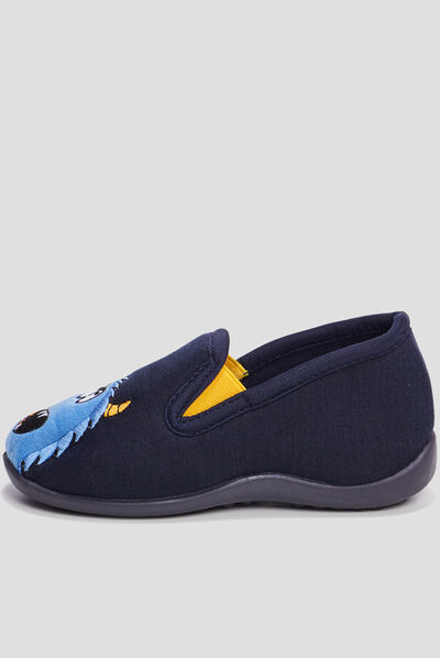 Chaussons sans gêne bleu garçon
