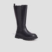 Bottes crantées cotés élastiqués noir fille