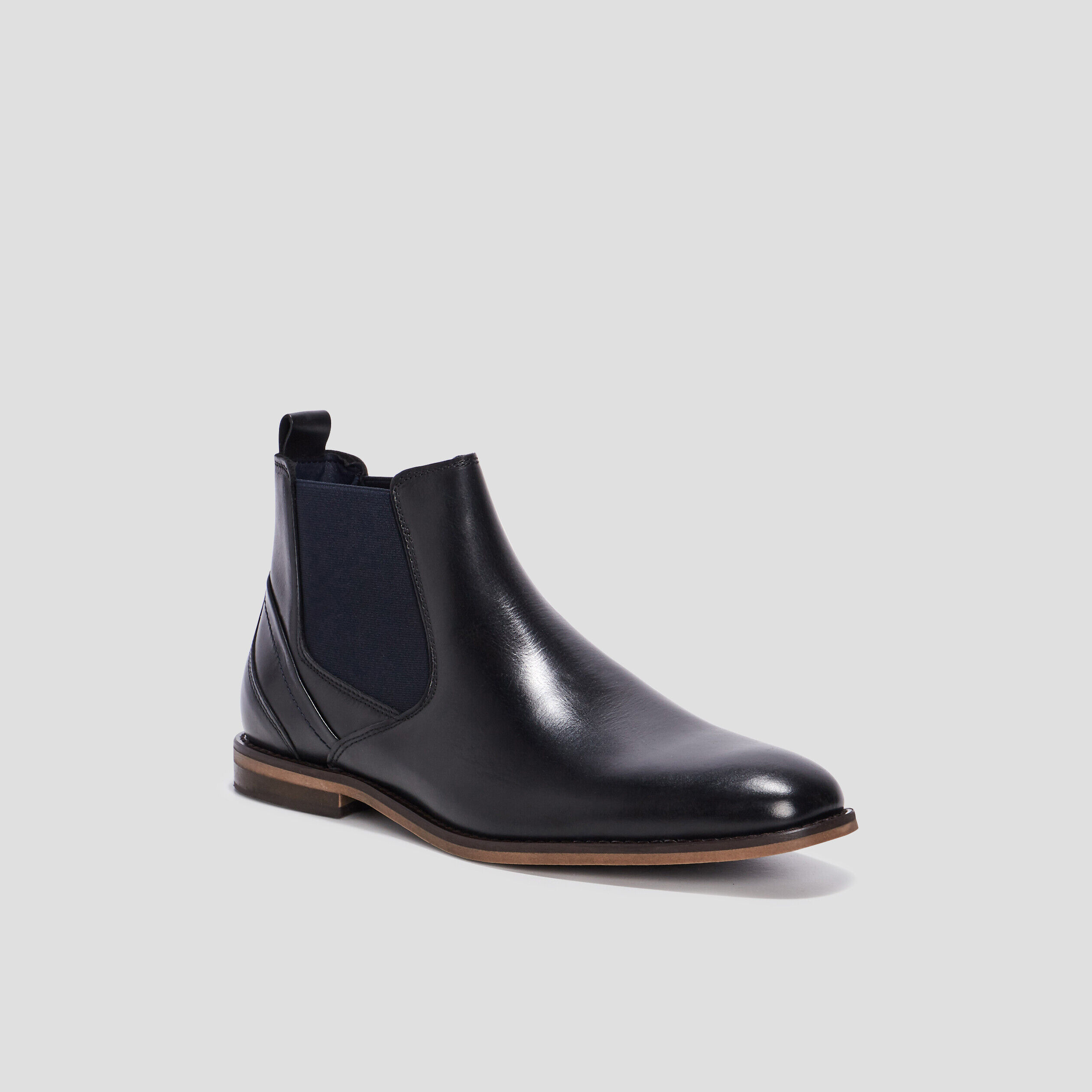 bottines plates noir homme