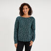 Pull manches longues bleu canard femme