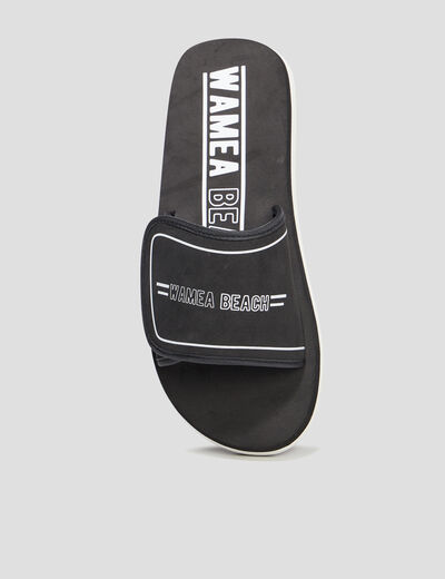 Mules à scratchs noir homme