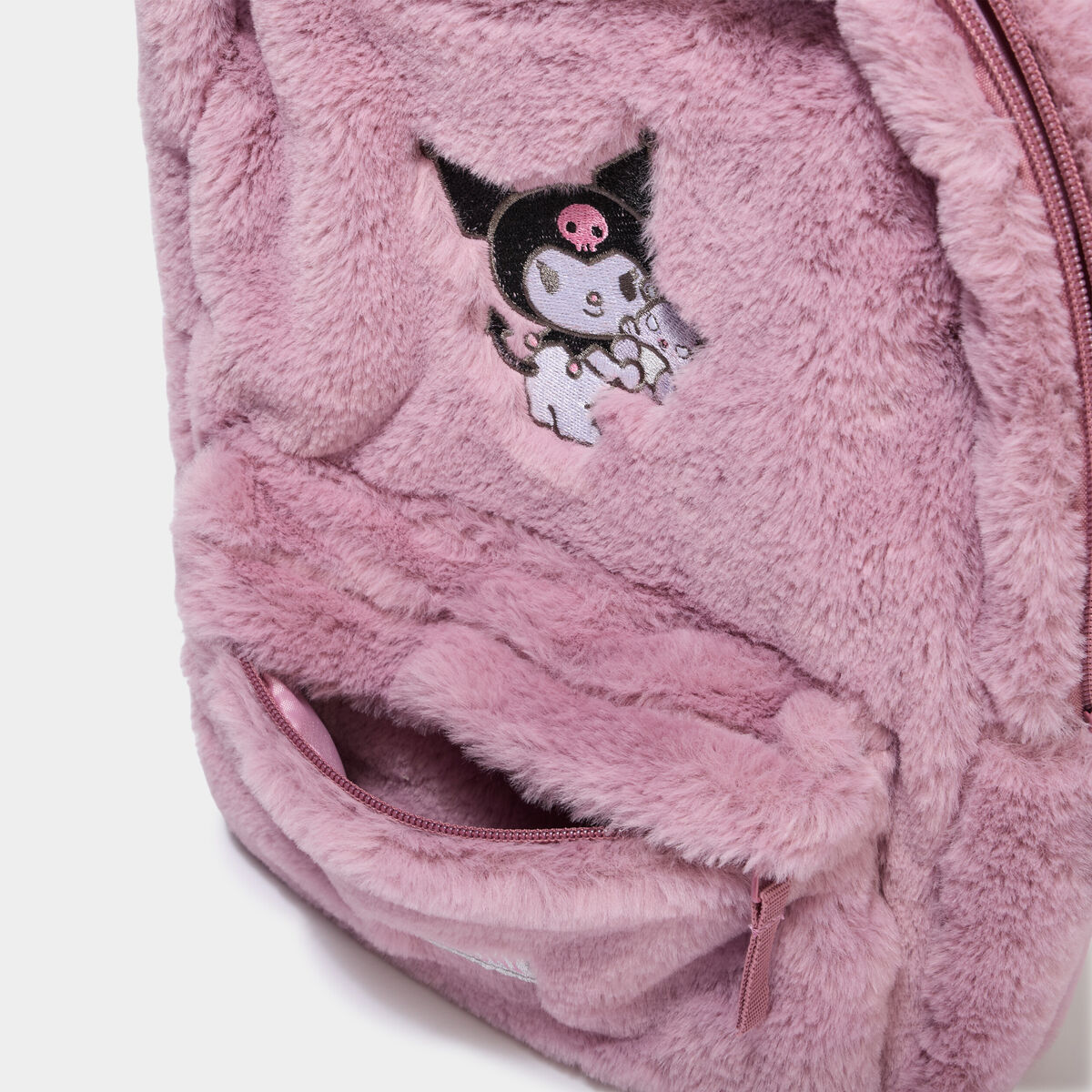 Sac &agrave; dos fausse fourrure Kuromi multicolore fille