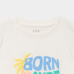 Ensemble pyjama short et t-shirt coton blanc gar&ccedil;on