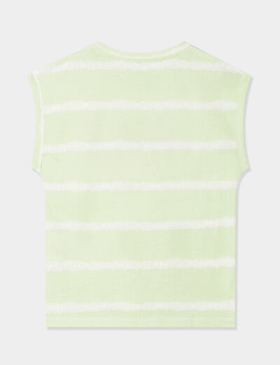 T-shirt col rond manches courtes Creeks vert anis fille