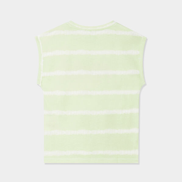 T-shirt col rond manches courtes Creeks vert anis fille