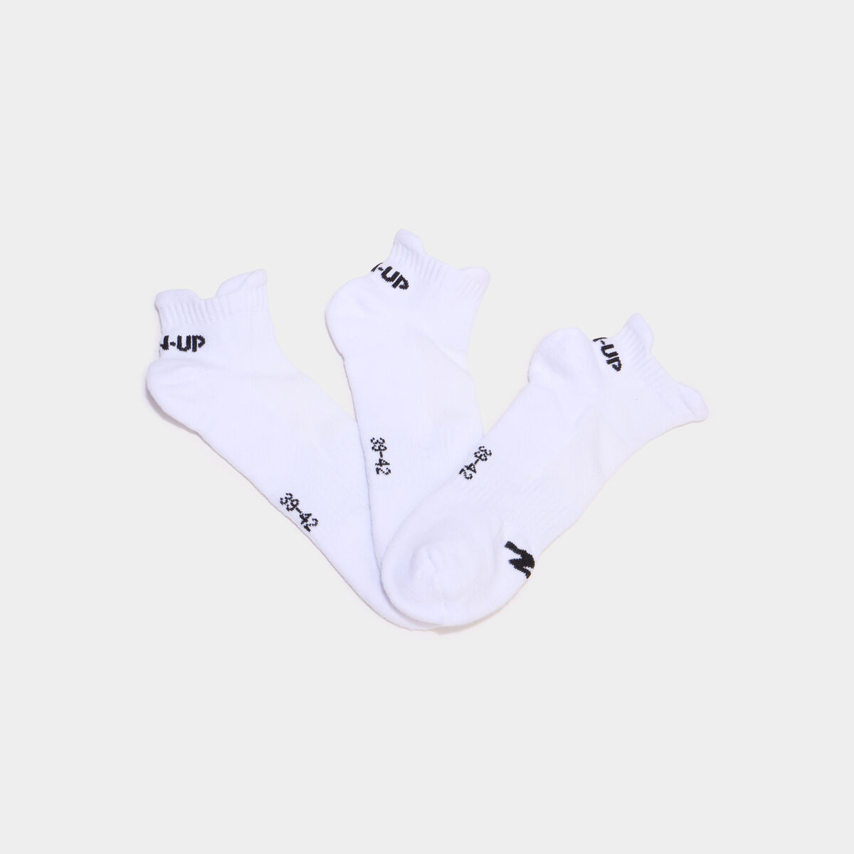 Lot 3 paires chaussettes invisibles blanc homme