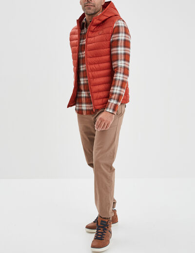 Doudoune sans manches à capuche Creeks orange foncé homme