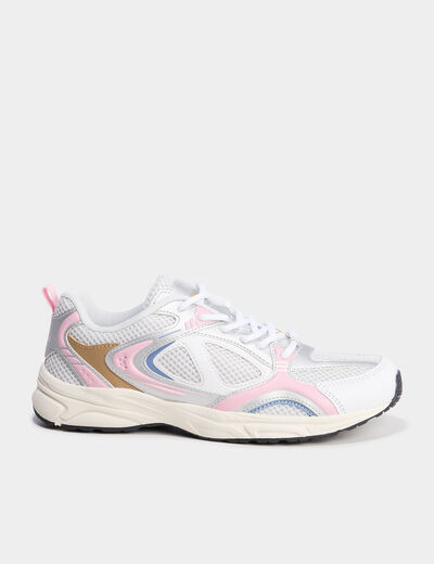 Baskets running à lacets multicolore fille