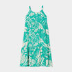 Robe longue à bretelles vert fille