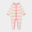 Dors-bien boutonné manches longues coton blanc bébé fille