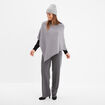Poncho asymétrique gris femme