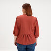 Blouse manches ballons 3/4 vieux rose femme grande taille