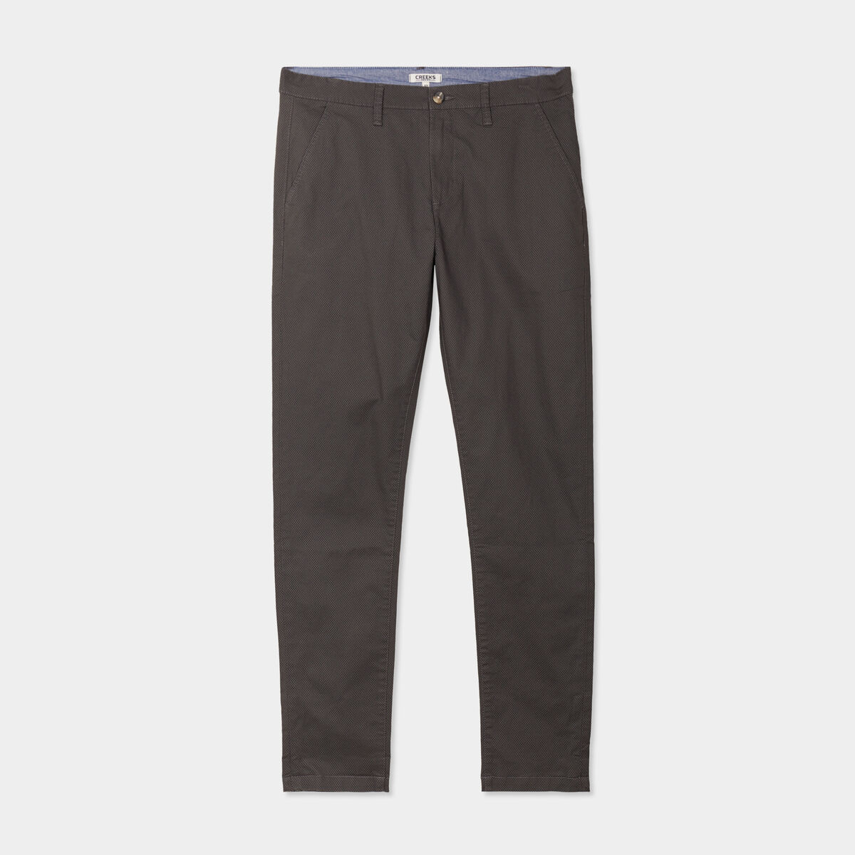 Pantalon chino slim stretch gris foncé homme