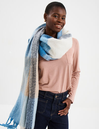 &Eacute;charpe bleu femme