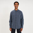 Chemise manches longues coton bleu marine homme