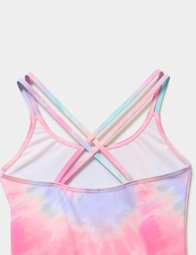 Maillot de bain une pi&egrave;ce tie and dye multicolore fille