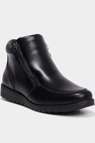 Boots zipp&eacute;es noir femme