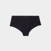Shorty en coton avec dentelle noir femme