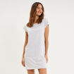 Chemise de nuit manches courtes gris clair femme