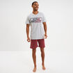 Ensemble pyjama short et t-shirt gris clair homme