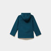 Blouson d&eacute;perlant fourr&eacute; &agrave; capuche bleu canard gar&ccedil;on