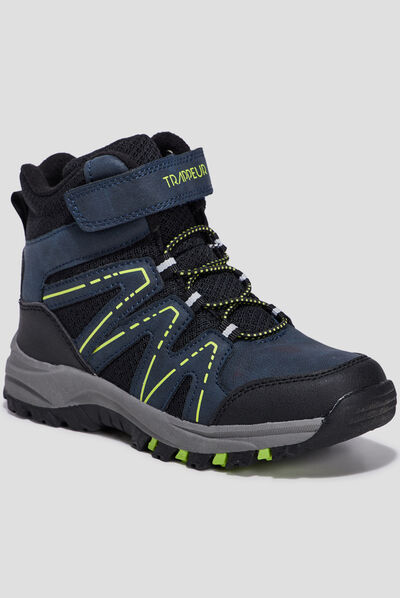 Bottines crantées Trappeur bleu marine garçon