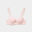 Soutien-gorge embo&icirc;tant padd&eacute; dentelle rose clair femme