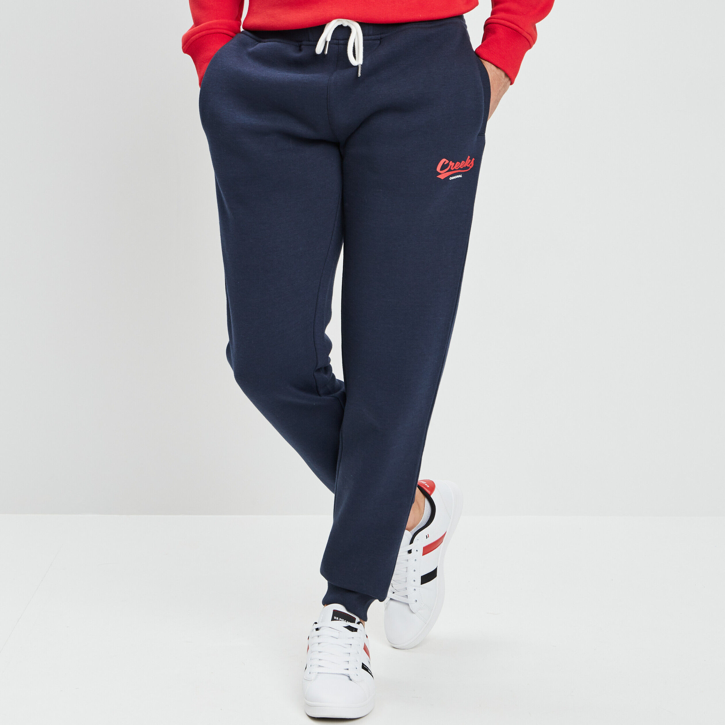Pantalon jogging ajusté Creeks bleu marine homme CREEKS
