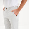 Pantalon chino droit stretch gris clair homme