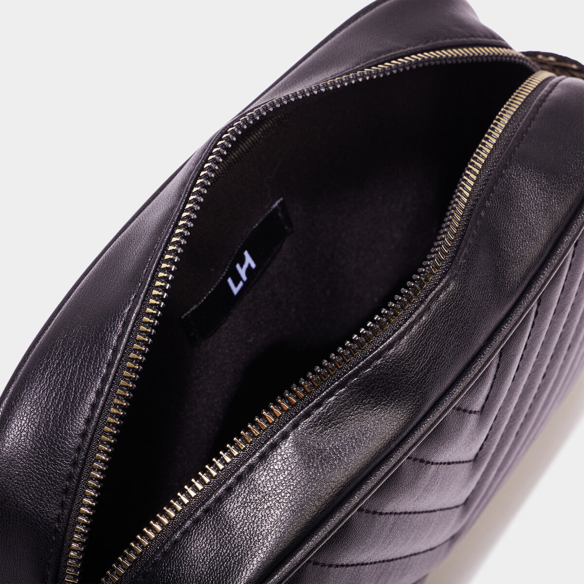 Sac bandoulière matelassé noir femme