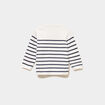 Pull marini&egrave;re col rond manches longues ivoire b&eacute;b&eacute; gar&ccedil;on