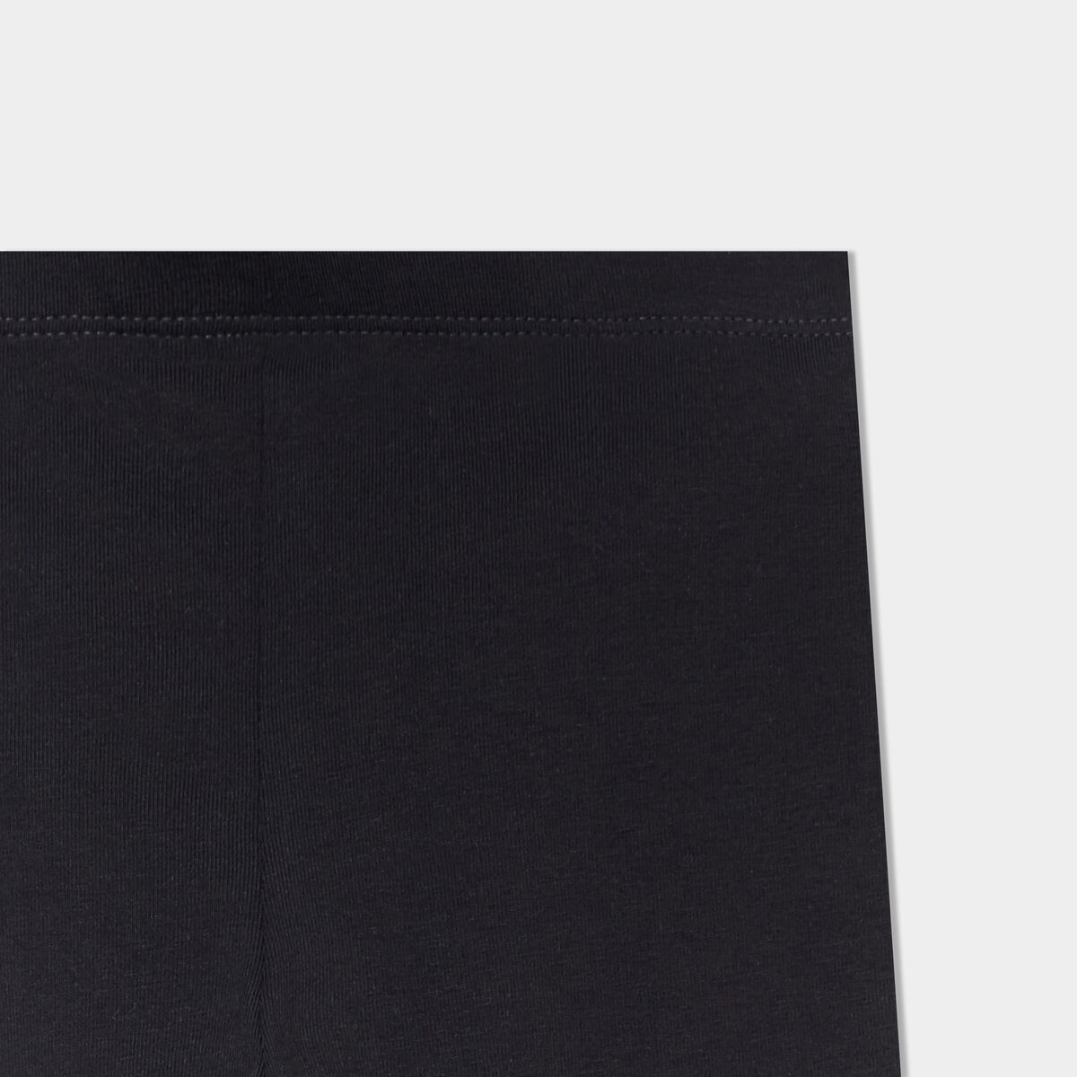 Legging uni en coton noir bébé fille