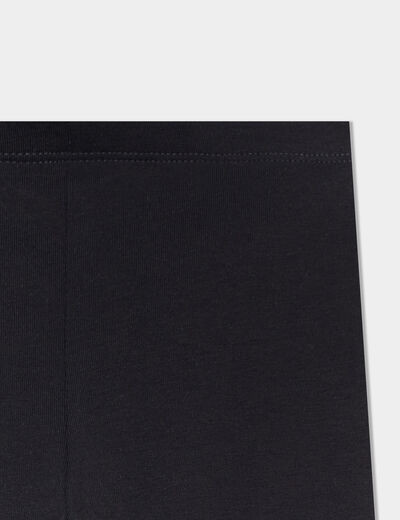 Legging uni en coton noir bébé fille