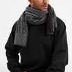Écharpe avec torsades Creeks gris homme