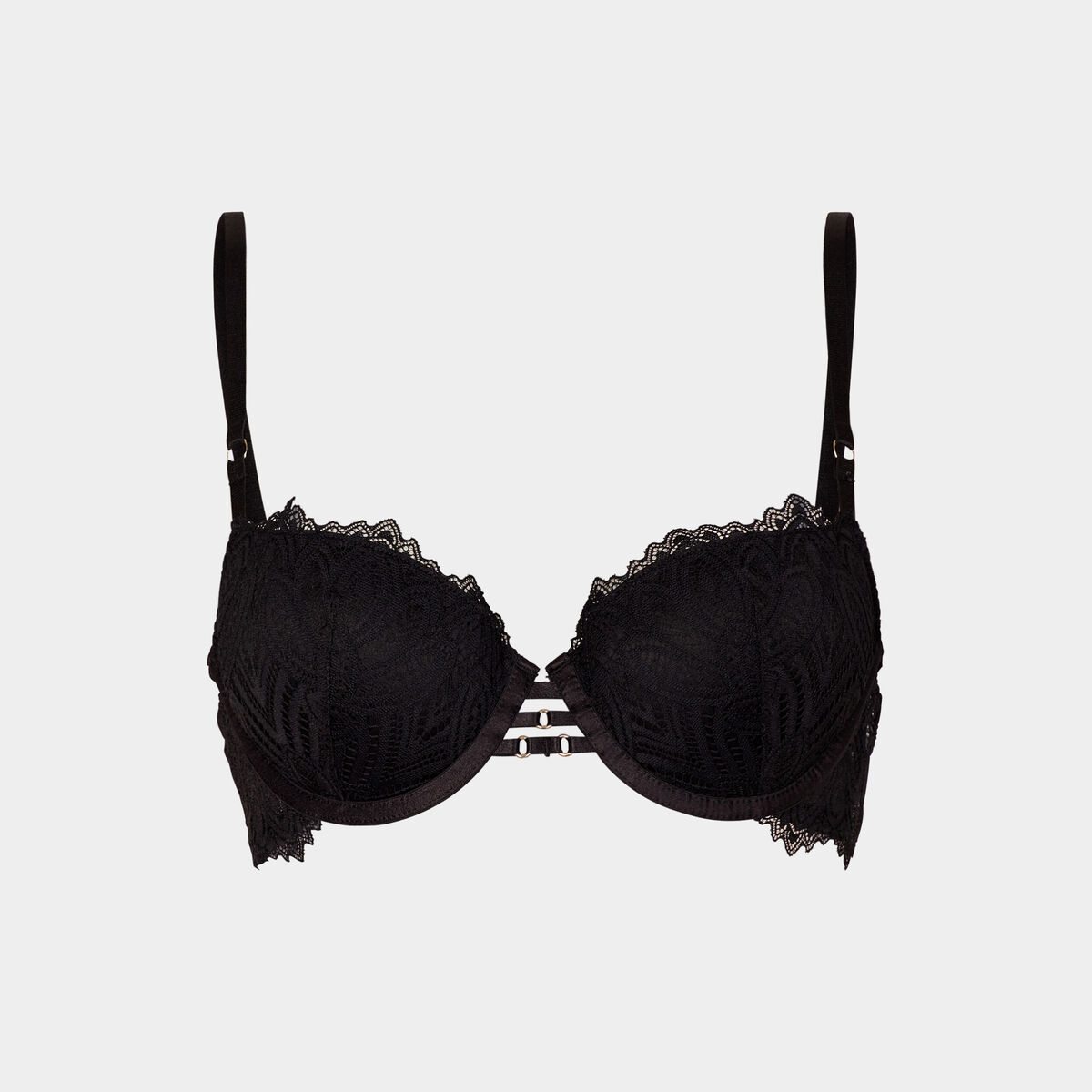 Soutien-gorge corbeille paddé dentelle noir femme