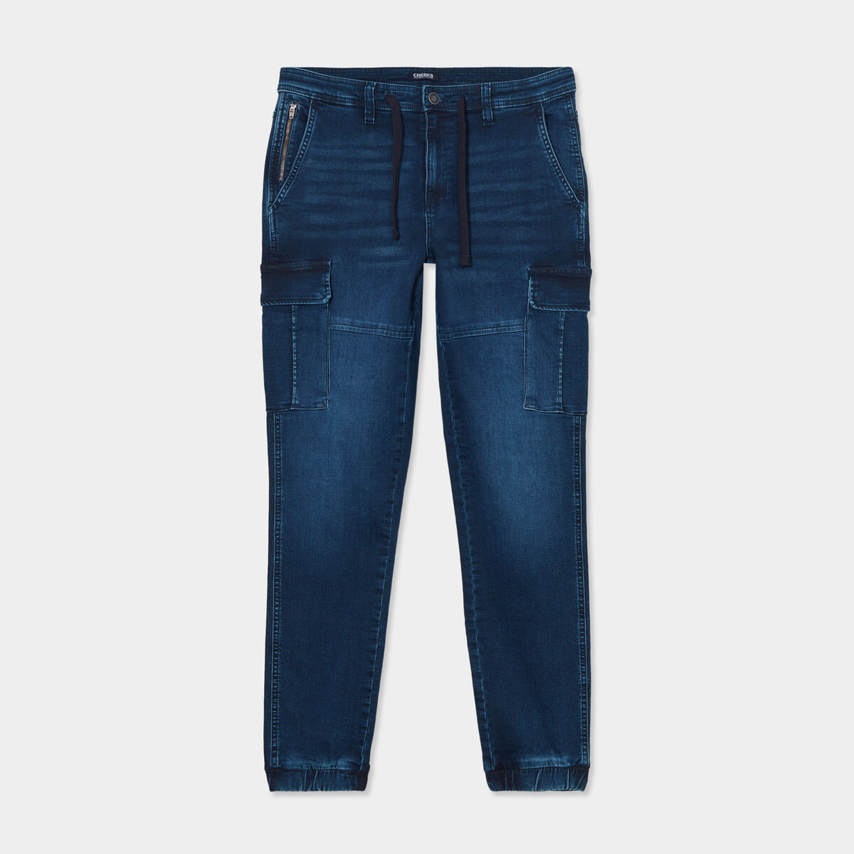 Jeans cargo slim Liberto denim stone homme