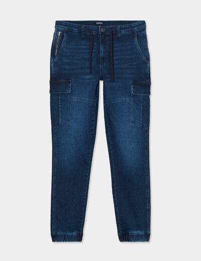 Jeans cargo slim Liberto denim stone homme