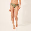 Bas de maillot de bain avec anneaux vert kaki femme