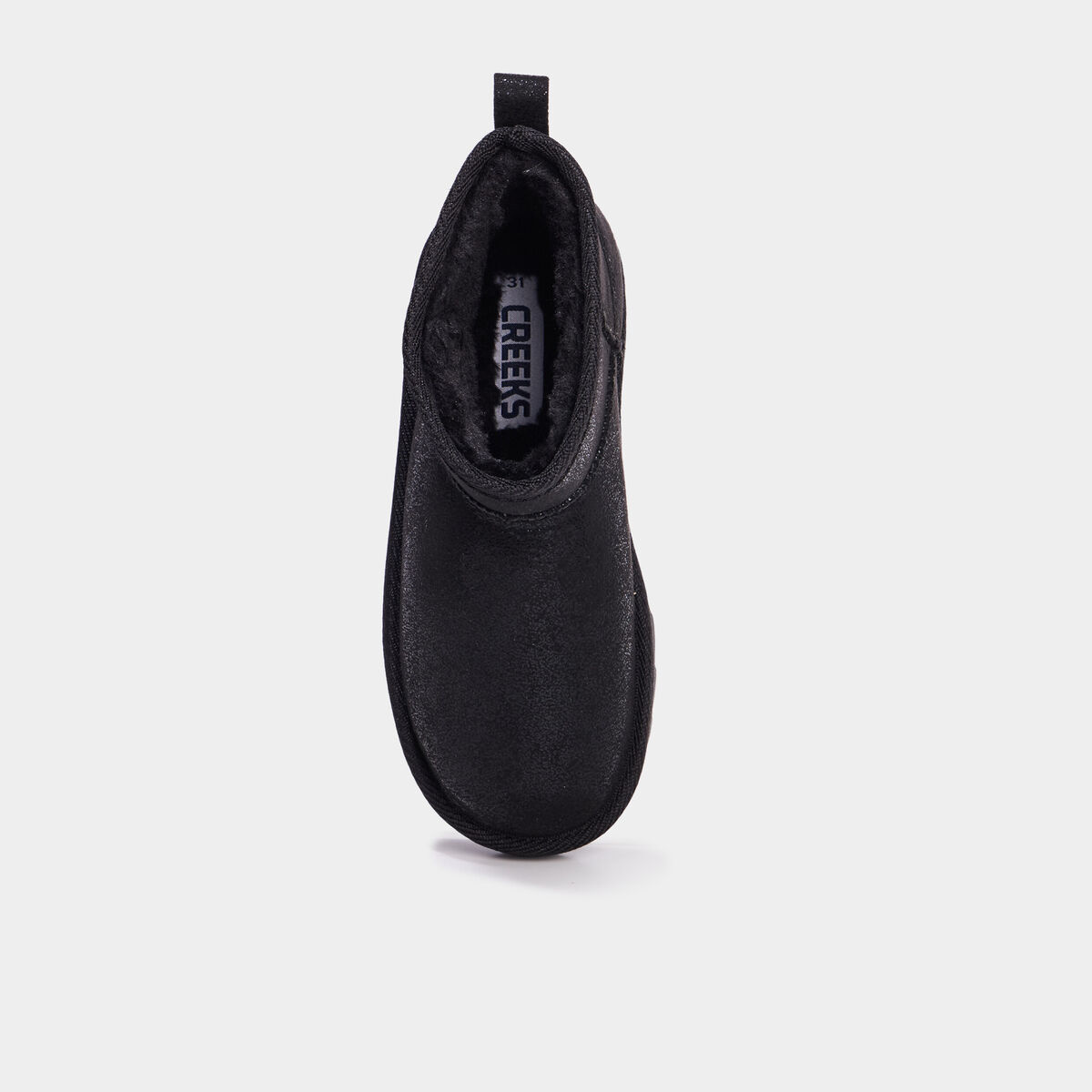 Bottines fourr&eacute;es plates noir fille