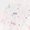 Pyjama dors-bien effet velours ecru bébé fille